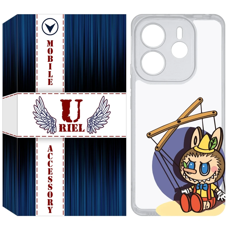 کاور یوریل مدل Clear کد 108 طرح لبوبو مناسب برای گوشی موبایل شیائومی Redmi Note 14 4G