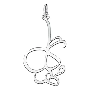 آویز گردنبند نقره زنانه ترمه ۱ طرح مه گل کد mas 00543