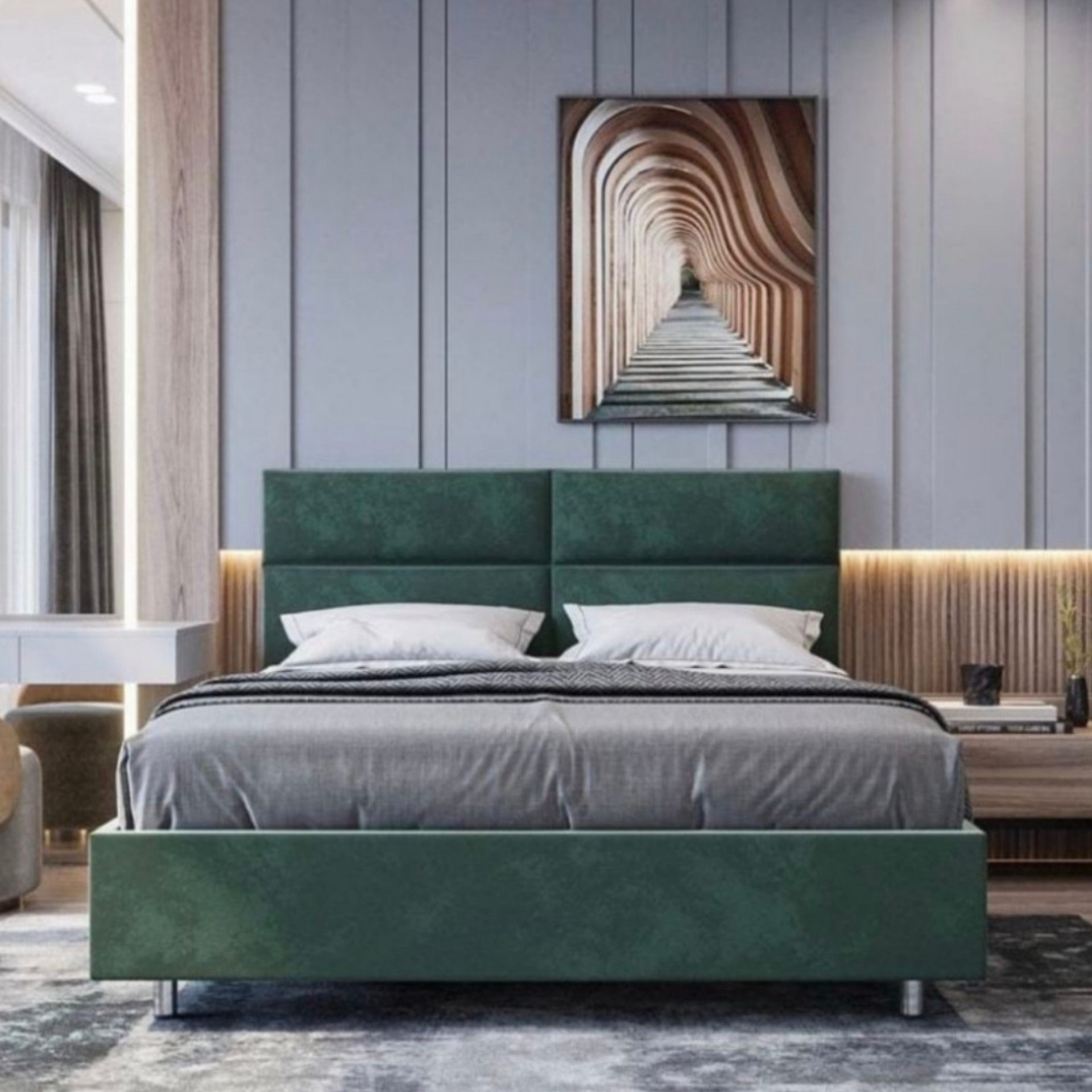 تخت خواب دو نفره کد T 699 سایز 140x200 سانتی متر