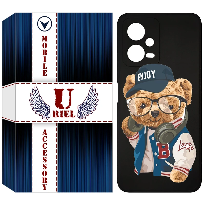 کاور یوریل مدل KSH کد 35 طرح تدی مناسب برای گوشی موبایل شیائومی Poco X5 / Redmi Note 12 5G