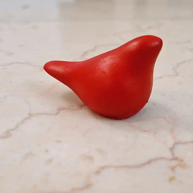 مجسمه سرامیکی طرح پرنده مدل مرغ آمین کد 005 مجموعه سه عددی