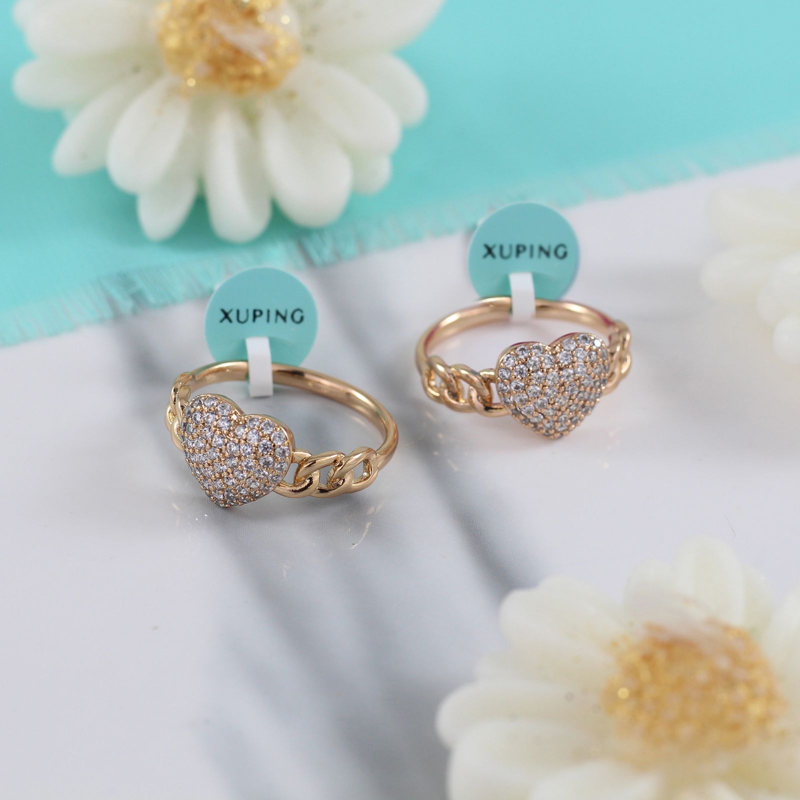 انگشتر زنانه ژوپینگ مدل قلب کد AAE405 -  - 6