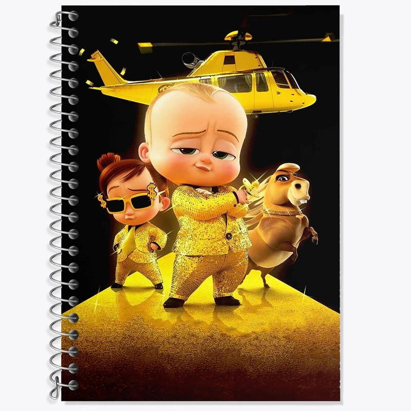 دفتر زبان 50 برگ خندالو مدل سه خط طرح بچه رئیس Boss Baby کد 12526
