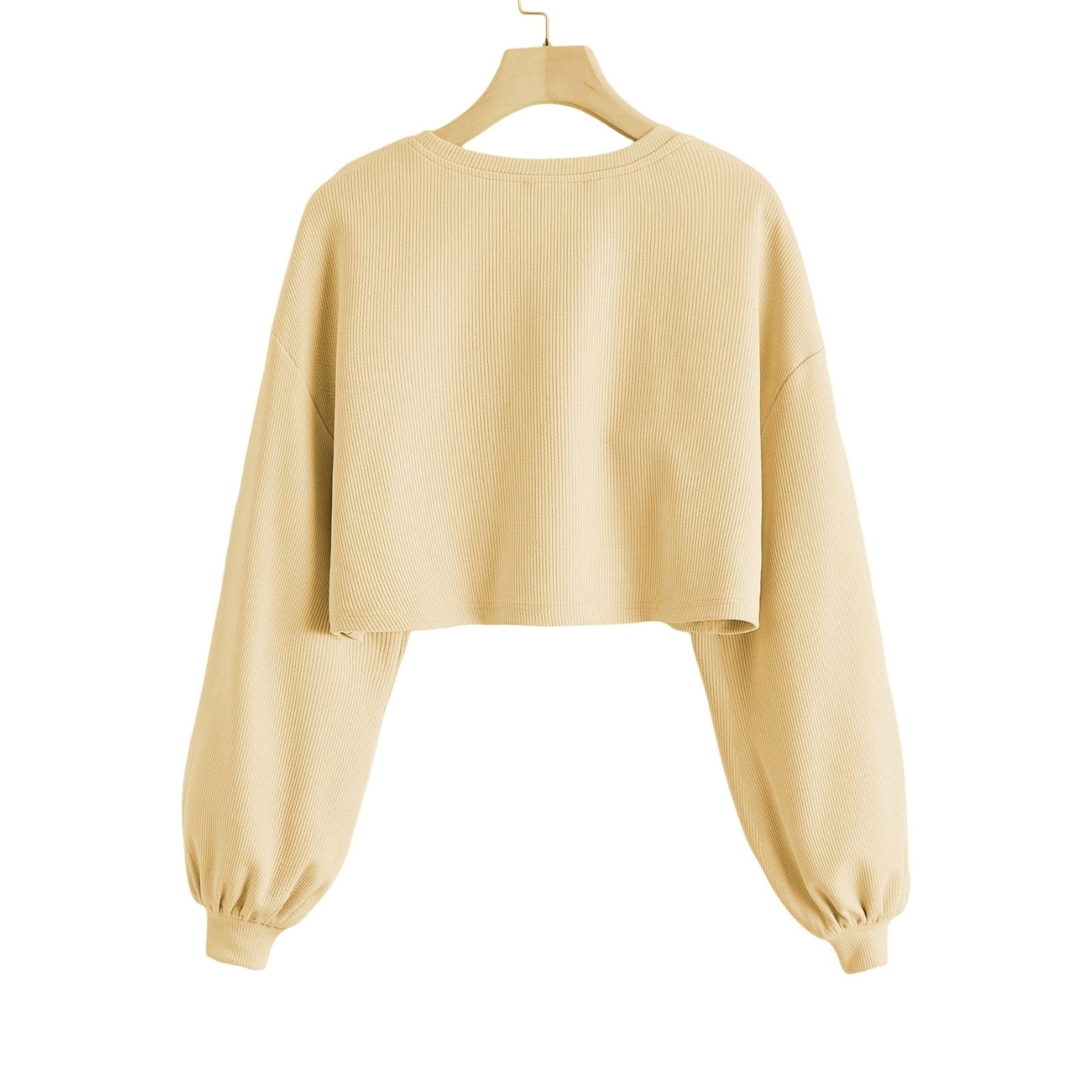 کراپ تیشرت آستین بلند زنانه آرمادیا مدل کبریتی فلورانس کد CR04 - - 2