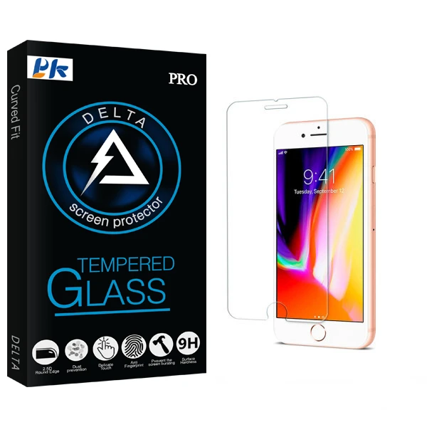 محافظ صفحه نمایش پی کی مدل Delta Glass مناسب برای گوشی موبایل اپل iPhone 8G