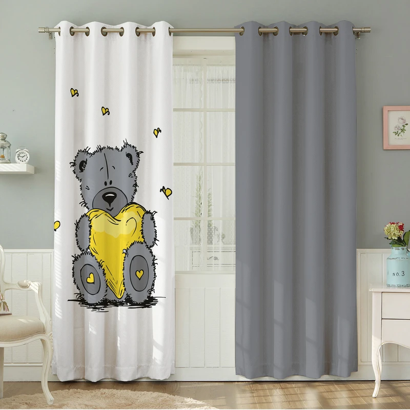 پرده نیروانا طرح کودک  مدل هازان کد 8370 سایز 140×280 سانتی متر