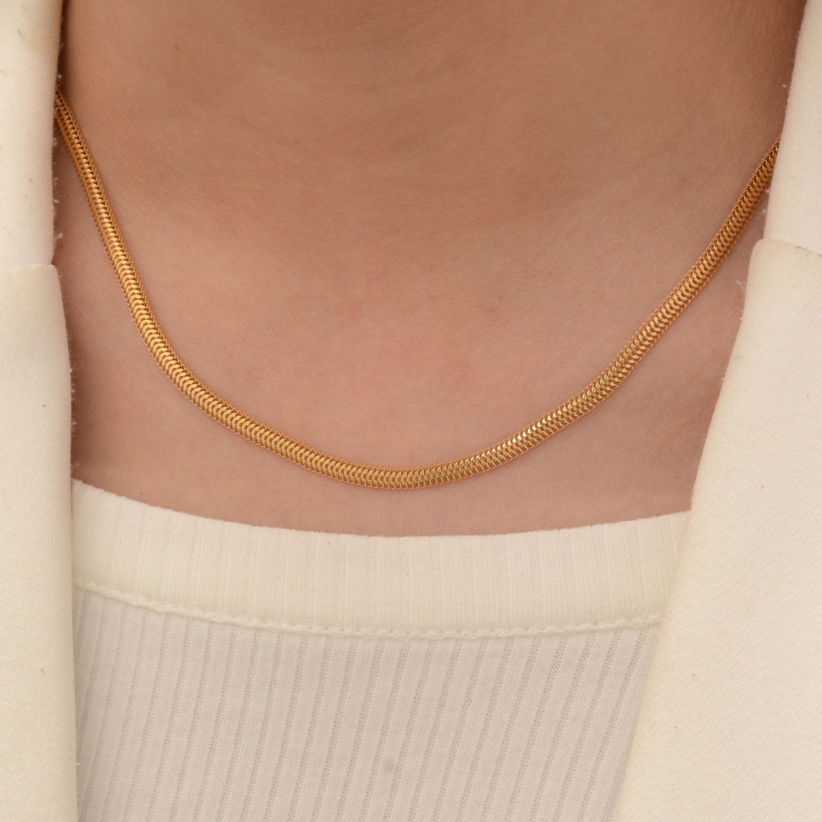 گردنبند طلا 18 عیار زنانه طلای مستجابی مدل آرتا کد 01 -  - 3