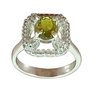 انگشتر نقره زنانه سلین کالا مدل زبرجد کد MPS-7