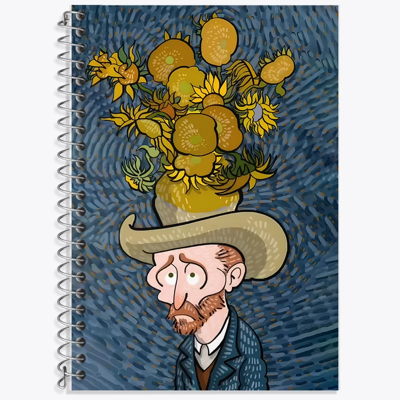 دفتر لغت 50 برگ خندالو طرح ونسان ونگوگ کد F5069