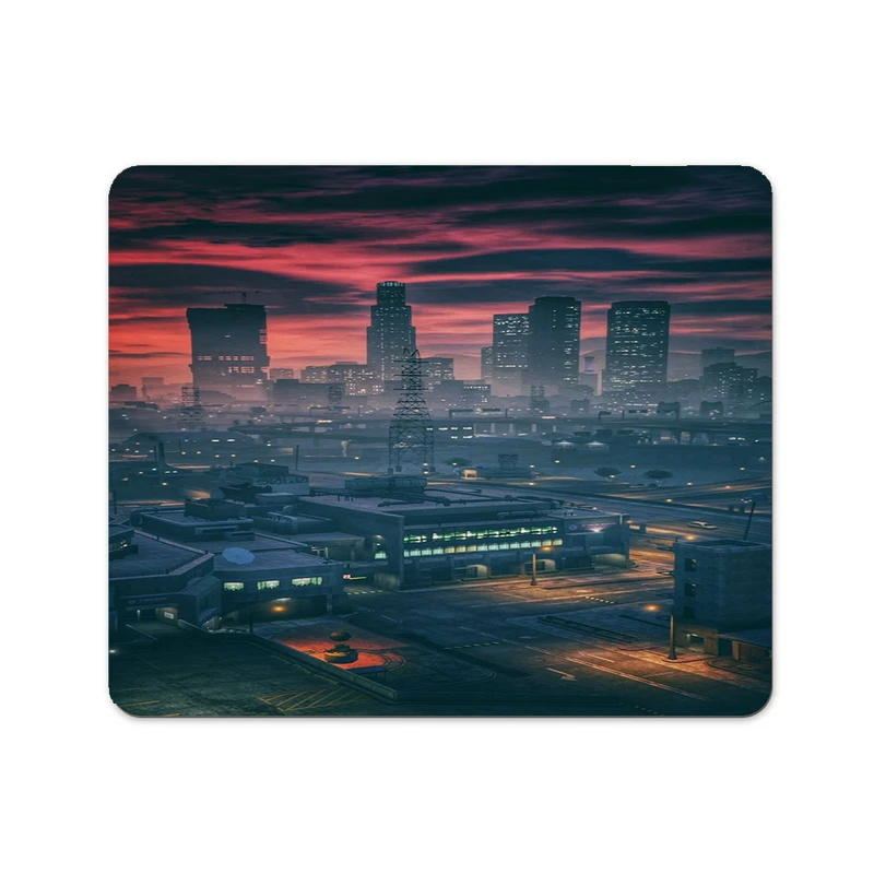 ماوس پد پاد آفرین مدل گیم طرح جی تی ای کد p123 سایز 24*19 سانتی متر 