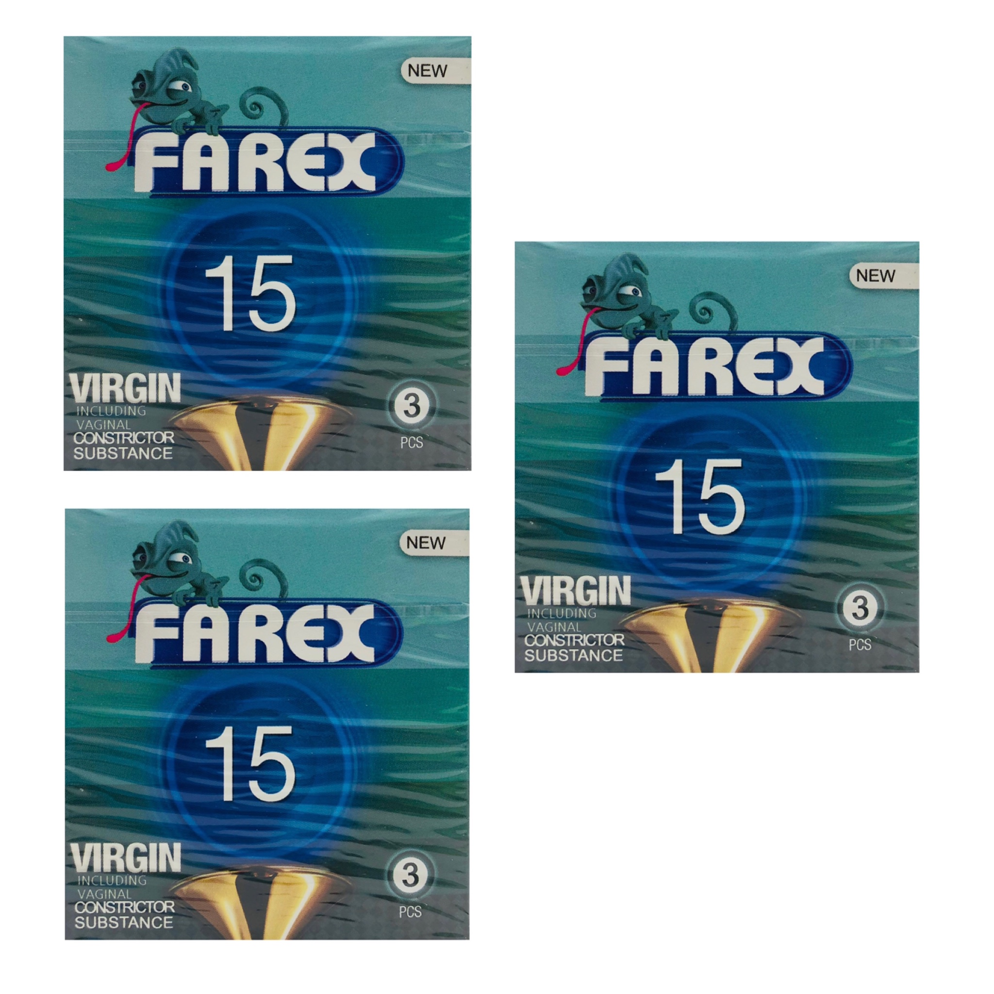 کاندوم فارکس مدل VIRGIN 15 مجموعه 3 عددی