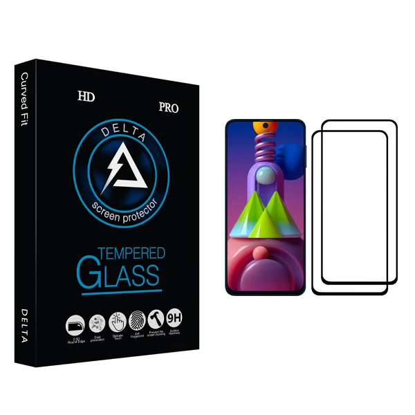محافظ صفحه نمایش دلتا مدل HD مناسب برای گوشی موبایل سامسونگ Galaxy M51 بسته دو عددی