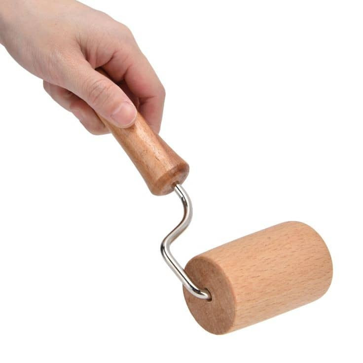 ابزار تزیین کیک به گز مدل وردنه غلطکی چوبی ال