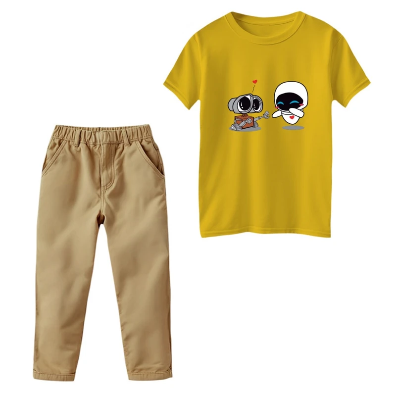 ست تی‌شرت و شلوار پسرانه مدل رباتیک