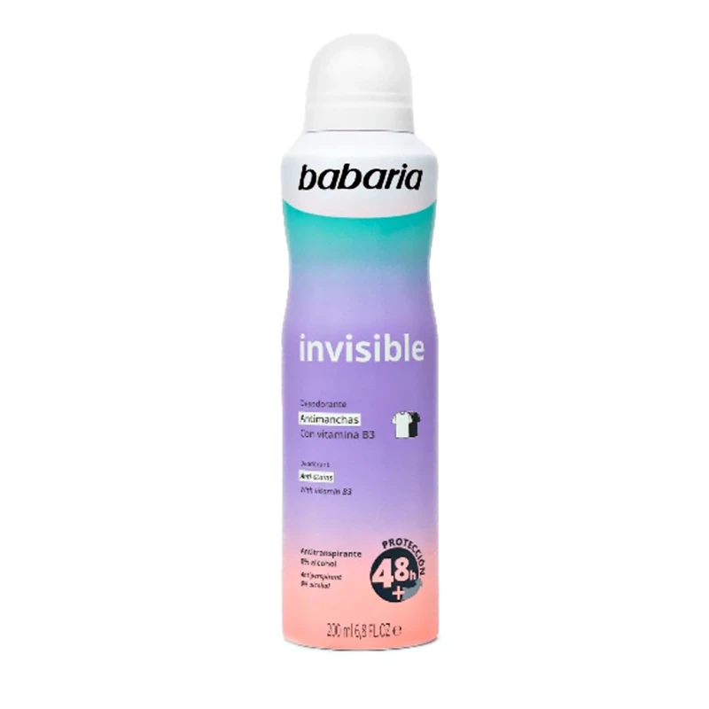 اسپری ضدتعریق مردانه باباریا مدل Invisible حجم 200 میلی‌لیتر