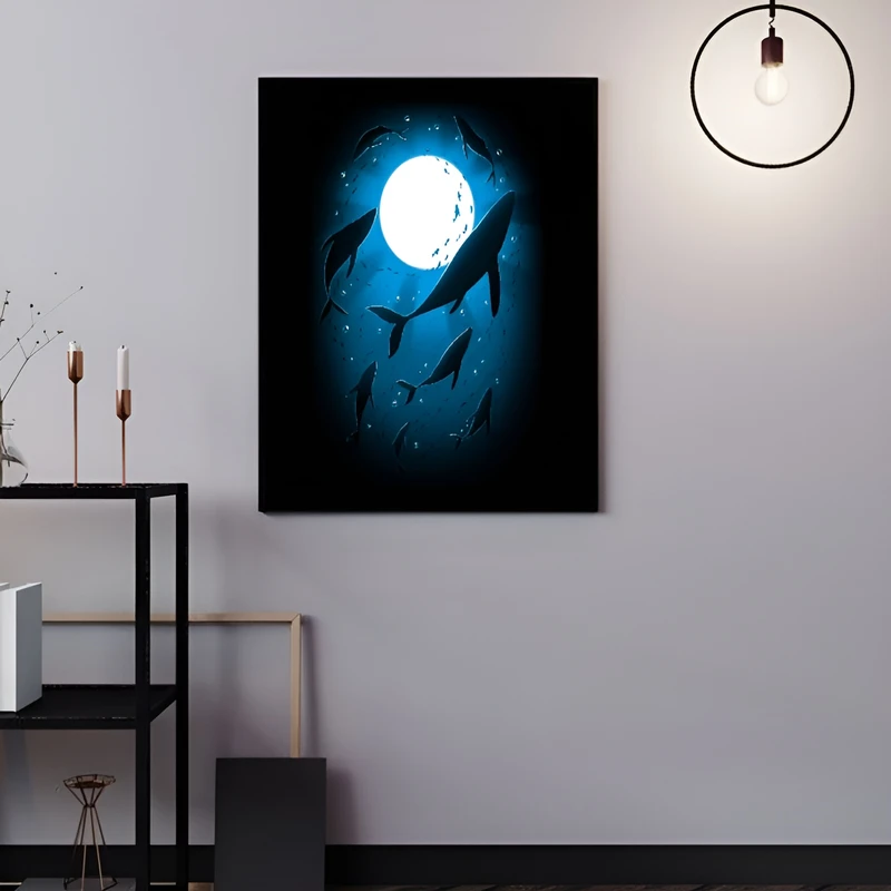 تابلو مدل دیواری طرح نهنگ