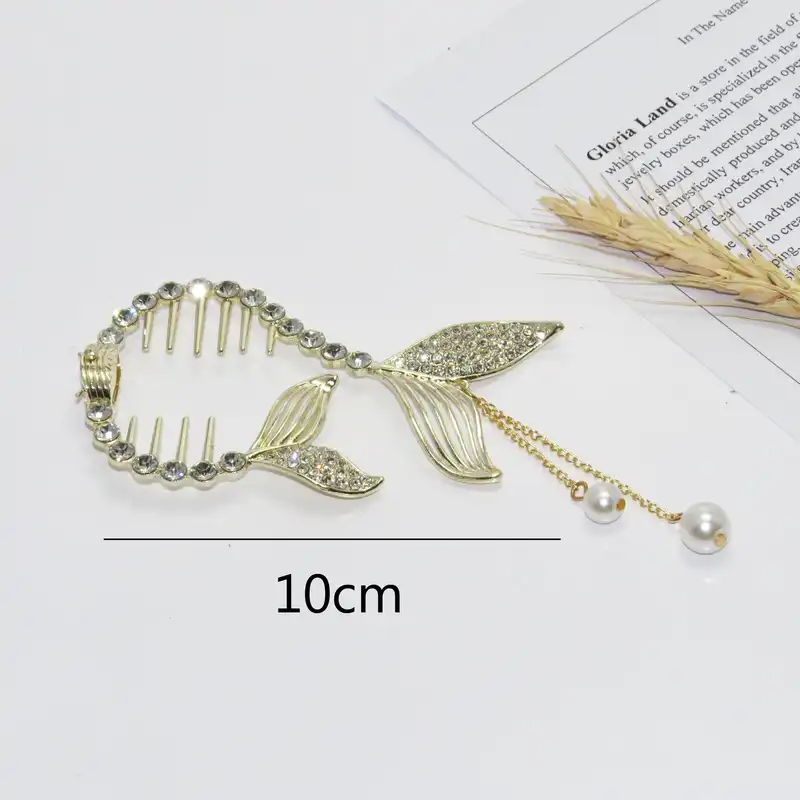 گیره مو زنانه مدل آبشاری دم ماهی کد G_Lnd_3147