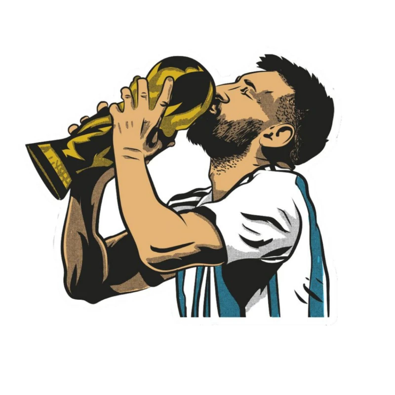 استیکر پارچه و لباس پاد آفرین مدل کارتونی فوتبالی لیونل مسی بامزه جذاب کد 1920