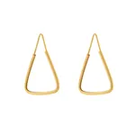 گوشواره حلقه ای طلا 18 عیار زنانه دوست خوب مدل مثلثی کد dk523