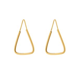 گوشواره حلقه ای طلا 18 عیار زنانه دوست خوب مدل مثلثی کد dk523