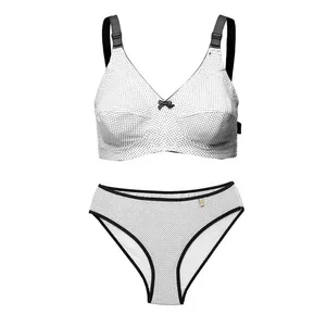 ست شورت و سوتین زنانه مدل خال خالی