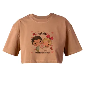 کراپ‌تاپ آستین کوتاه زنانه مدل LOVE کد K73 k