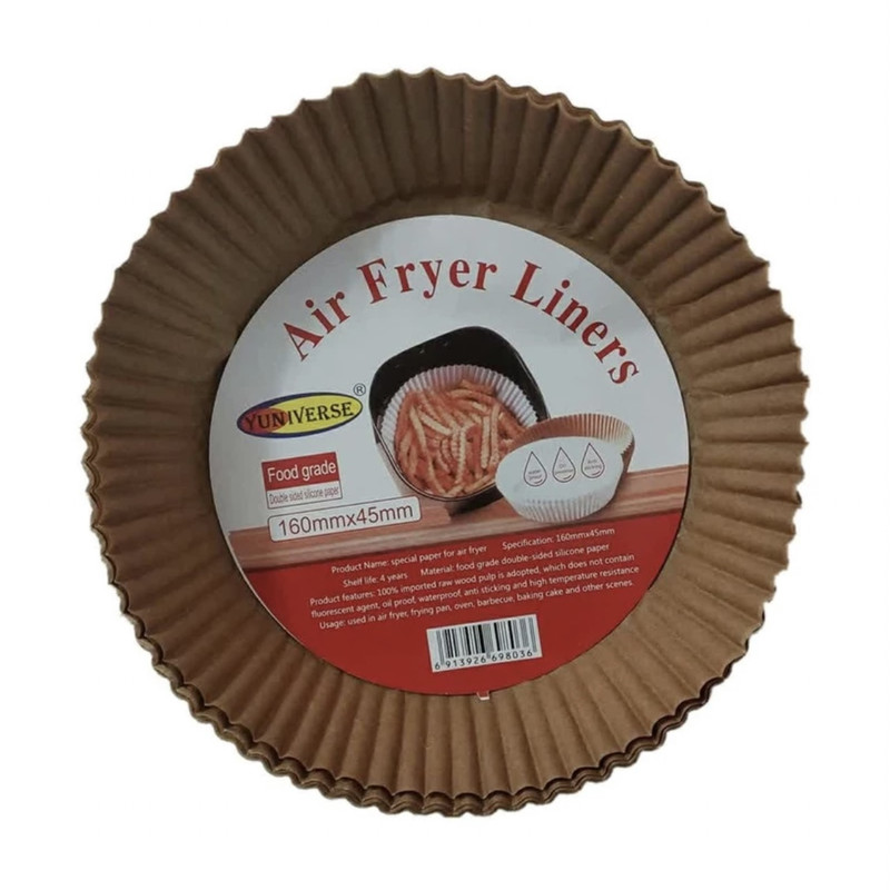ورق نسوز شیرینی پزی مدل کاغذ سرخکن هواپز طرح Air fryer مجموعه 50 عددی