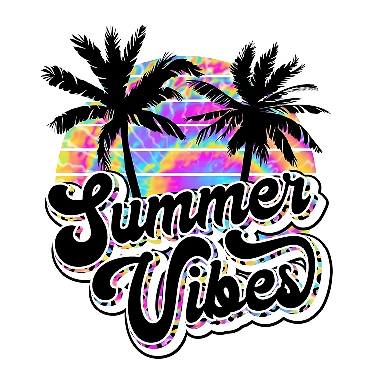 استیکر پارچه و لباس پاد آفرین مدل ساحل تابستانی کد S5182