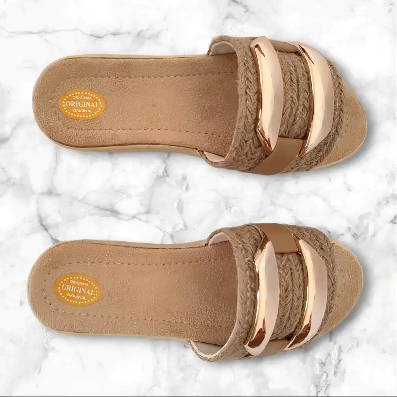 دمپایی زنانه مدل لژدار کنفی