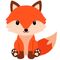 استند رومیزی تولد طرح روباه مدل حیوانات جنگل کد FOX01S30