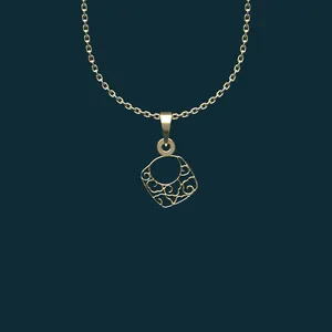 گردنبند طلا 18 عیار زنانه مدوپد مدل هندسی کد BB2-1-1204