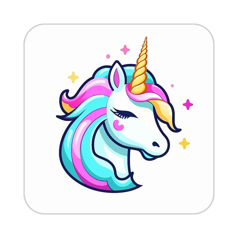 زیر لیوانی کاکتی طرح اسب تک شاخ و یونیکورن مدل mp31274