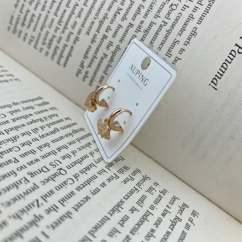 گوشواره زنانه ژوپینگ مدل قلب کد E4846 گوشواره زنانه ژوپینگ مدل قلب کد E4846