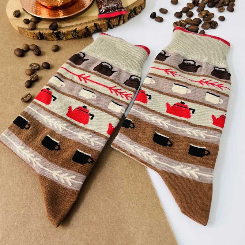 جوراب زنانه ال سون مدل چای و فنجان کد PH997 -  - 4