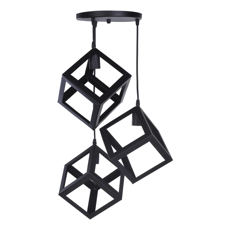 لوستر 3 شعله مدل مکعب