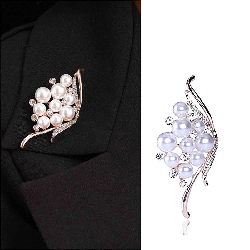 گل سینه زنانه مدل سبد مروارید کد 338