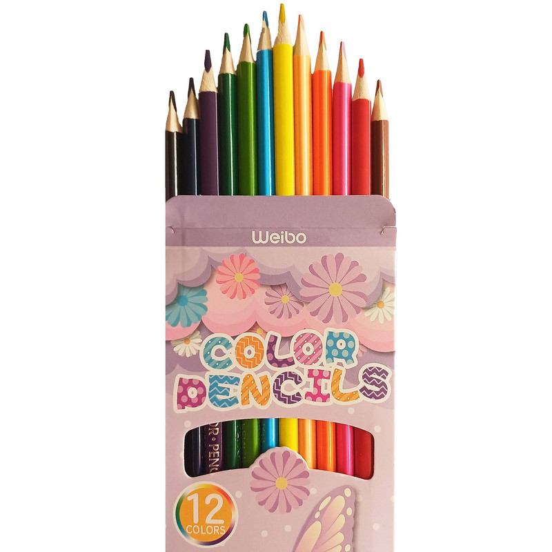 مداد رنگی 12 رنگ ویبو مدل WB9038-12 کد2