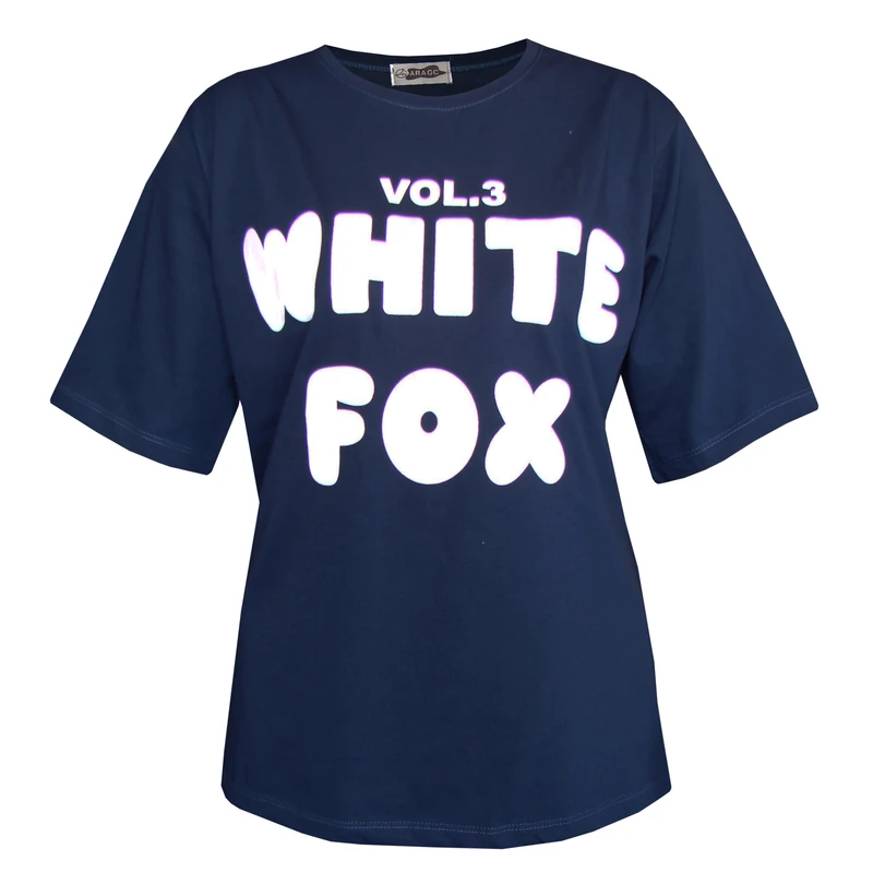 تی‌شرت لانگ آستین کوتاه زنانه مدل فاکس کد A1083-N