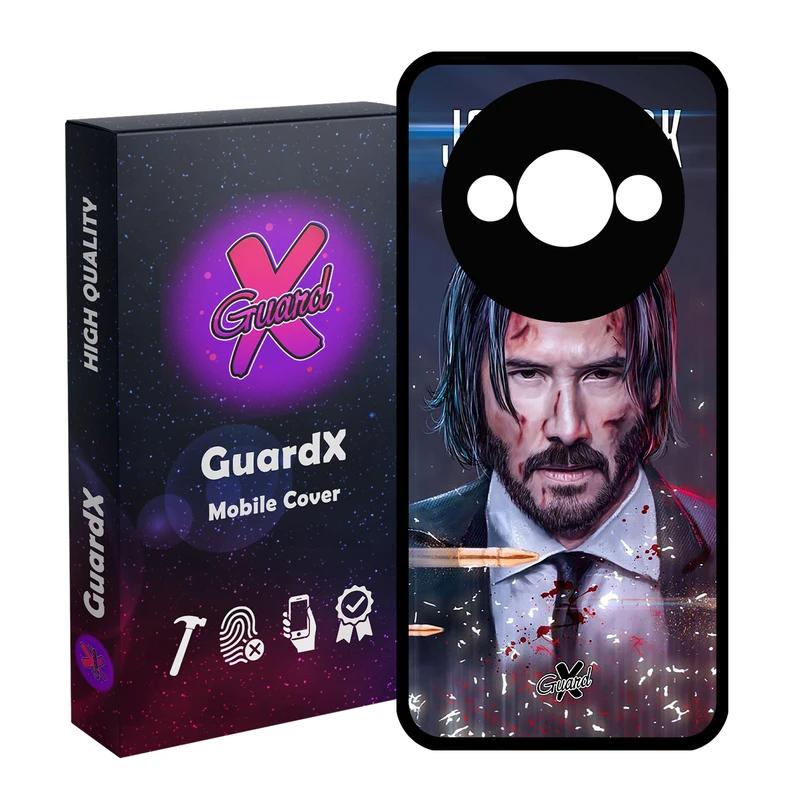 کاور گارد ایکس طرح John Wick مدل قاب Glass10145 مناسب برای گوشی موبایل شیائومی Redmi A3 4G/ A3X 4G/ Poco C61