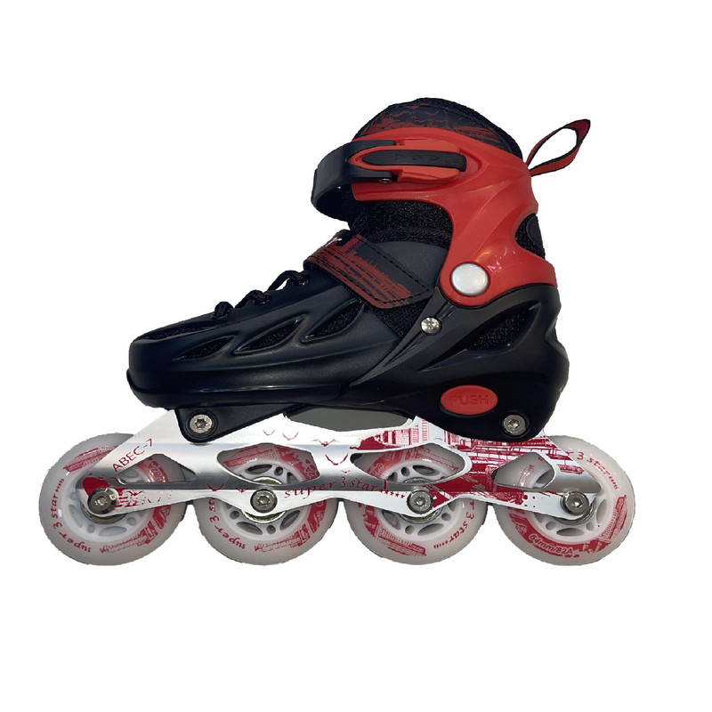 اسکیت کفشی مدل super 3star-M به همراه کلاه و لوازم ایمنی و کیف اسکیت