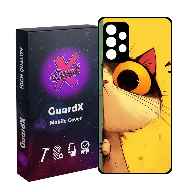 کاور گارد ایکس طرح Cat مدل Glass10781 مناسب برای گوشی موبایل سامسونگ Galaxy A32 4G