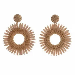 گوشواره حلقه‌ای زنانه مدل حصیری 11