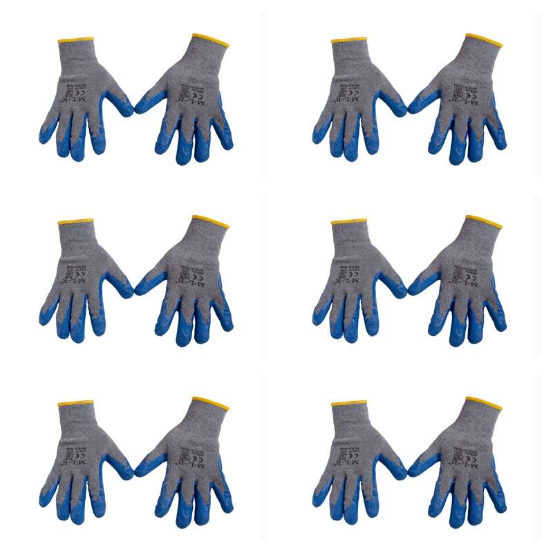 دستکش ایمنی M.L-R مدل Blu-2131 مجموعه 6 عددی