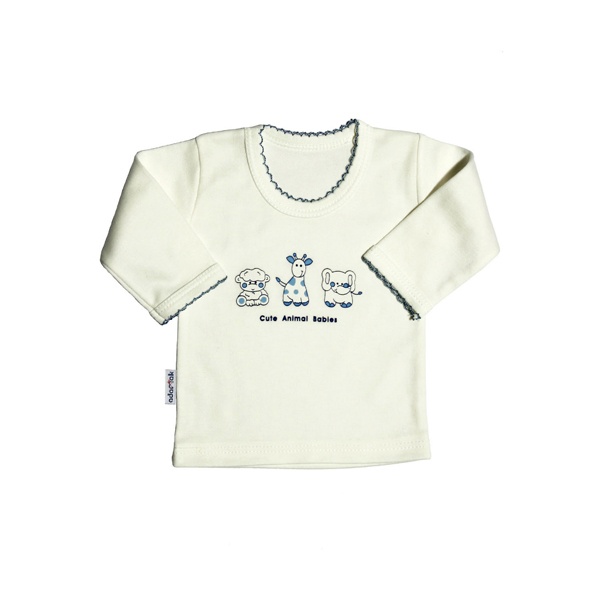 تی شرت آستین بلند نوزادی آدمک مدل فیل و زرافه کد 74390