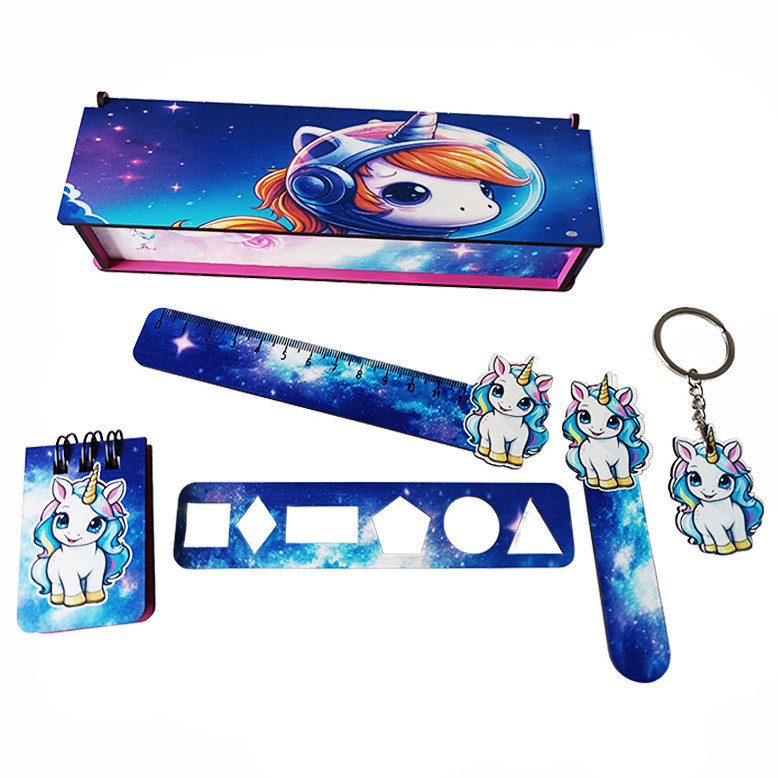 ست لوازم تحریر مدل یونیکورن بسته 6 عددی