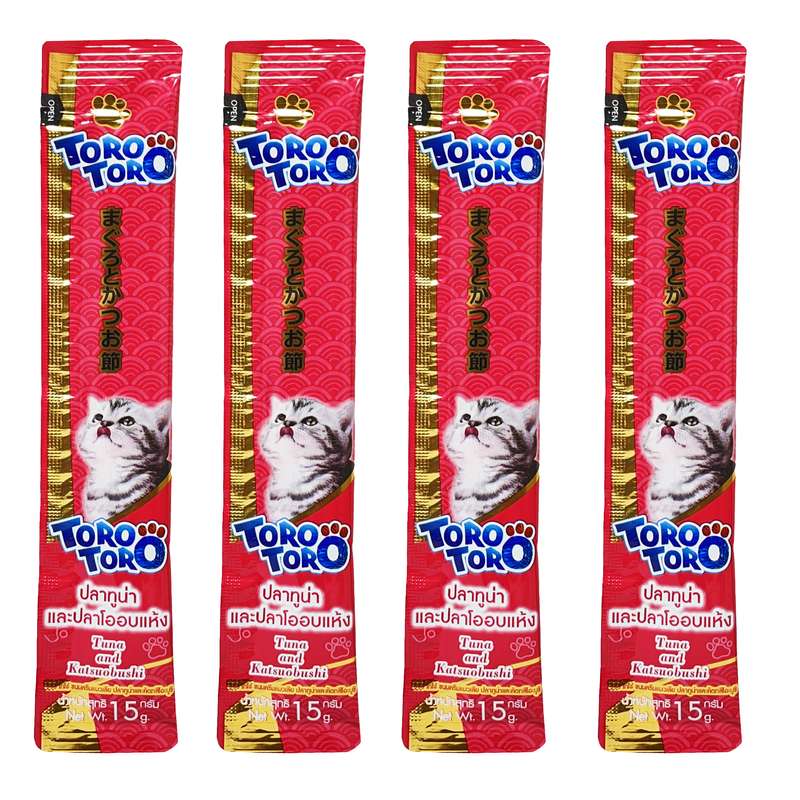 بستنی گربه توروتورو مدل tuna & katsuobushi وزن 15 گرم مجموعه 4 عددی