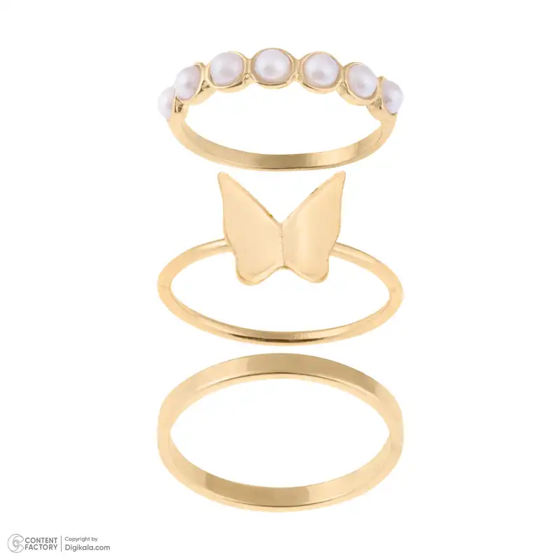 انگشتر زنانه مدل مرواریدی مجموعه 10 عددی