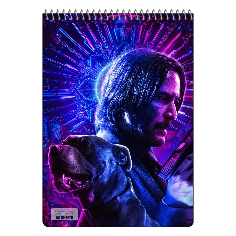 دفتر نقاشی 50 برگ سیمی کارنیکا طرح جان ویک John Wick کد 83051