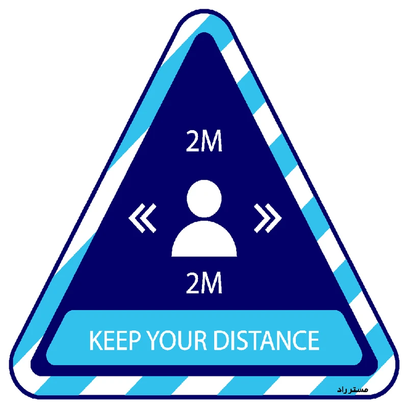 برچسب ایمنی مستر راد طرح لطفا فاصله اجتماعی را رعایت فرمایید کد HSE1317
