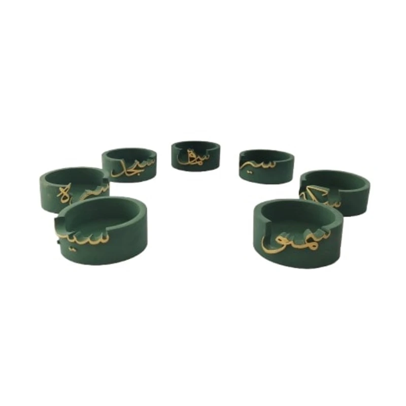 مجموعه ظروف هفت سین 7 پارچه طرح اسم مدل نوروز